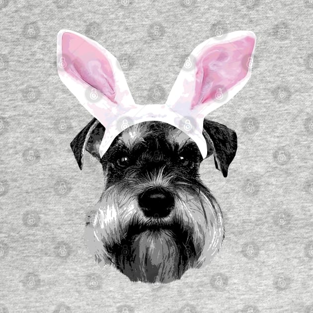 Schnauzer Easter Bunny by deelirius8